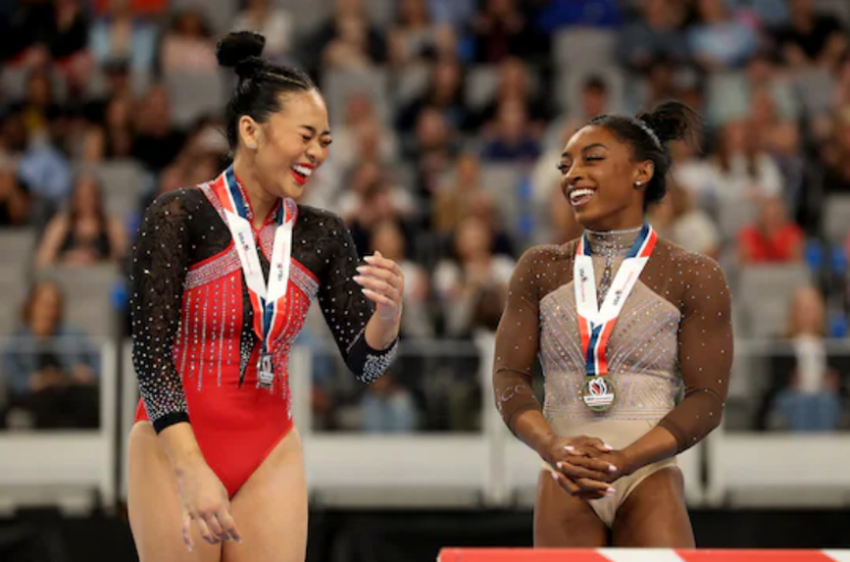 Simone Biles and Suni Lee