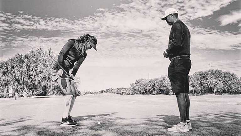 Tiger Woods and Michelle Wie