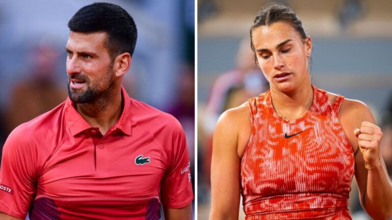 Aryna Sabalenka and Novak Djokovic